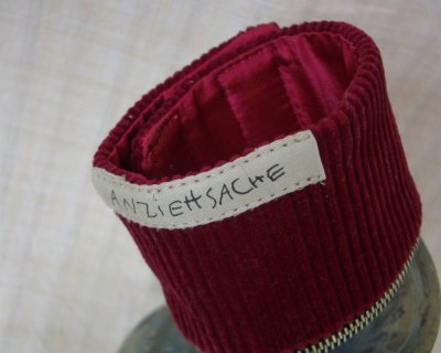 Geldbörse fürs Handgelenk (Cord bordeaux)
